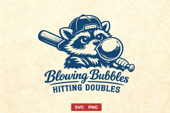 Blowing Bubbles Hitting Doubles SVG PNG: A Fun and Playful Design