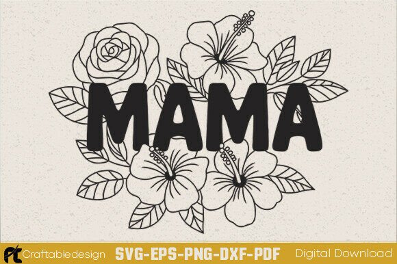Floral Mama SVG: A Delicate Touch for Embroidery