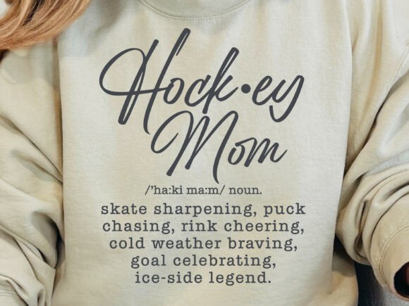 Hockey Mom Definition Svg for Custom Embroidery