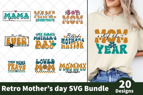 Retro Mother's Day SVG Bundle: A Versatile Design Set