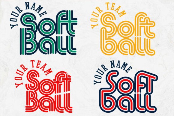Retro Softball Team Template Svg: A Versatile Design