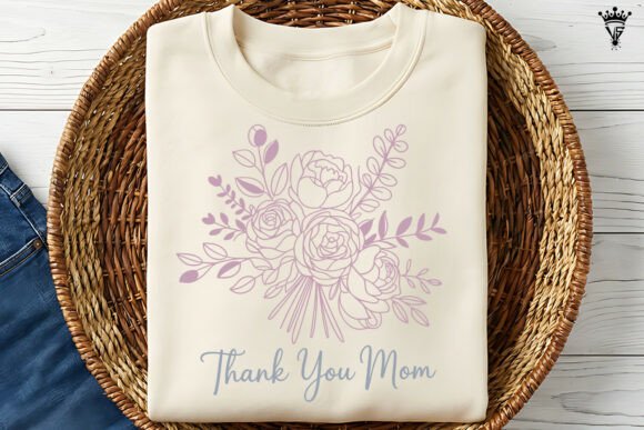 Thank You Mom Floral SVG: A Delicate Touch